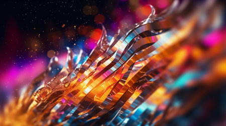 3d illustration of abstract geometric composition,digital art works. 3d rendering.の素材