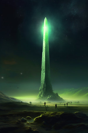 Spooky alien planet in the space. 3D rendered illustration.の素材