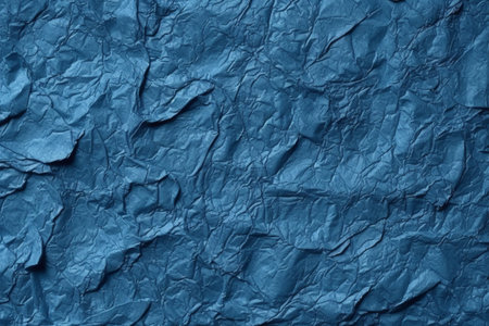 Blue crumpled paper texture. Abstract background and texture for design.の素材