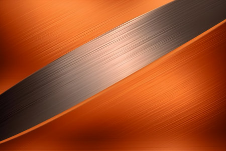Orange metal background or texture with some smooth lines and highlights in itの素材