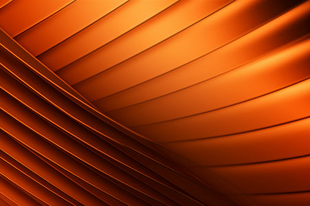 Abstract orange metallic background. 3d render, 3d illustration.の素材