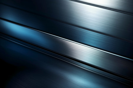 Blue metal background with some smooth lines in it (3d render)の素材