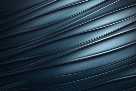 Blue metal background with some smooth lines in it (3d render)の素材