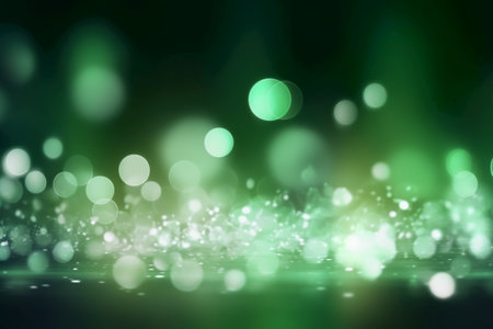 abstract green bokeh background for new year and christmasの素材