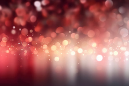 Abstract background with bokeh defocused lights and stars. Festive background.の素材