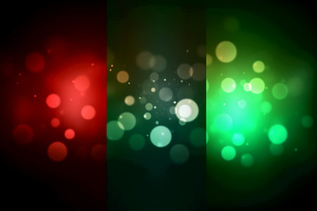 Abstract bokeh background. Vector illustration. Green, red and black colorsの素材
