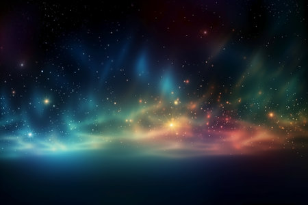 Abstract background with lights and stars. Vector illustration for your design.の素材