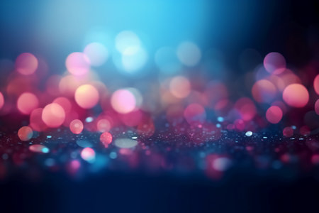 Abstract bokeh background. Festive background with defocused lightsの素材