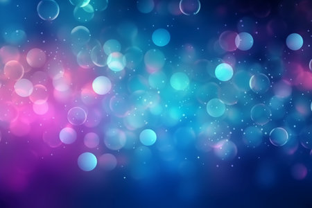 Abstract background with bokeh defocused lights and stars. Vector illustration.の素材