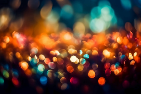 Abstract circular colorful bokeh from the party light. Vintage backgroundの素材