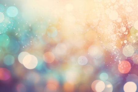 Festive Christmas background. Elegant abstract background with bokeh defocused lights and starsの素材
