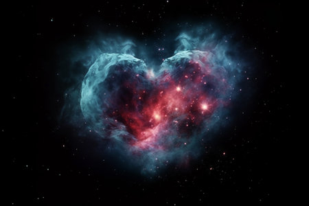 Star field in space a nebulae and a gas congestion.の素材