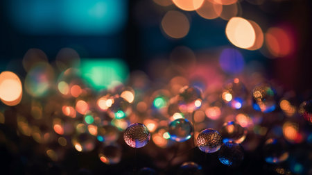 Colorful bokeh lights background. Blurred abstract background.の素材
