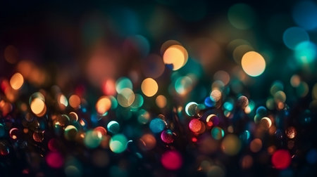 abstract background with bokeh defocused lights and sparklesの素材