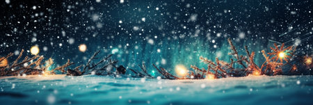 Christmas background. Winter landscape with snow covered trees. Christmas background.の素材