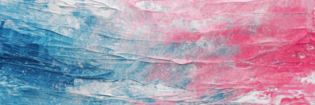 Abstract watercolor painted background. Blue, pink and white hand painted texture.の素材