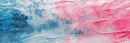 abstract art background, hand painted oil painting on canvas, blue pink whiteの素材