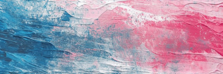 Painted pink and blue background with copy space for text or imageの素材