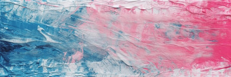 abstract background of blue, pink and white acrylic paints on canvasの素材