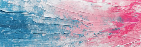 abstract pink and blue paint brush strokes texture background for design.の素材