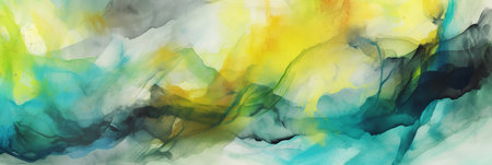 Watercolor abstract background. Hand-drawn illustration of watercolor.の素材