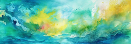 Abstract watercolor background. Hand-drawn illustration. Colorful texture.の素材