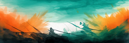 Abstract watercolor background. Vector illustration. Can be used for wallpaper, web page background, web banners.の素材