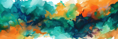 Abstract watercolor background. Colorful vector background for your design.の素材