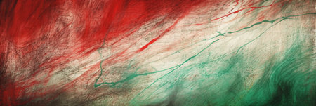 Watercolor abstract background. Red, green and yellow watercolor texture.の素材