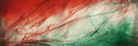 Red and Green Abstract Texture Background. Horizontal Image Orientation.の素材