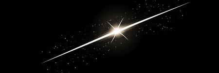 White light burst with sparkles on black background. Vector illustration.の素材