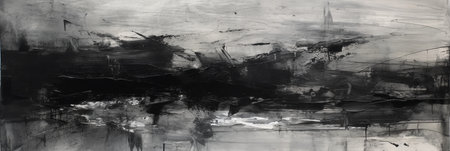 abstract background watercolors painting on canvas black and white colorsの素材