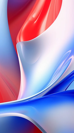 abstract background with smooth lines in blue, red and white colorsの素材