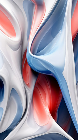 abstract background with blue, red and white stripes, digitally generated imageの素材