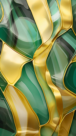 abstract 3d illustration of glass background with some smooth lines in itの素材