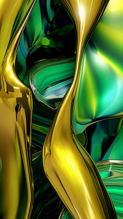 Abstract Liquid metallic color background. 3d rendering, 3d illustration.の素材