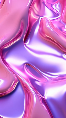 abstract background with smooth folds of satin or silk fabric, 3d render illustrationの素材