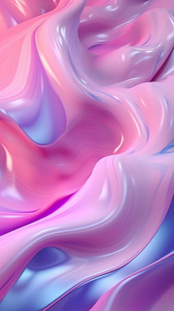 3d rendering, abstract background with smooth lines in pink and blue colorsの素材