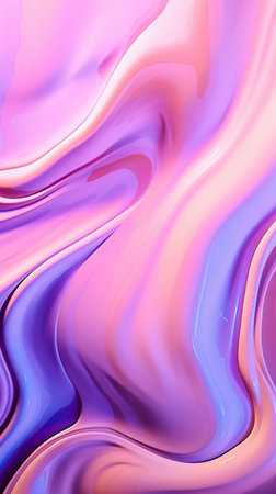 abstract background of pink, purple and blue paint with smooth linesの素材