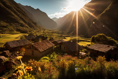 Rice terraces in Cusco, Peru, South Americaの素材