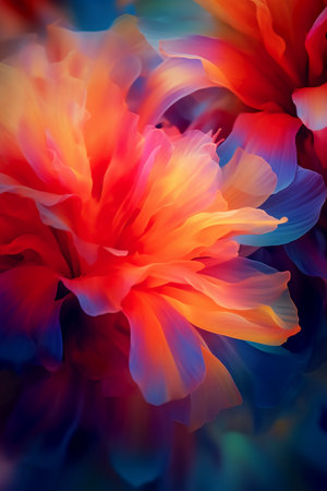 Colorful flower background. Abstract background with colorful flowers. Floral background.の素材