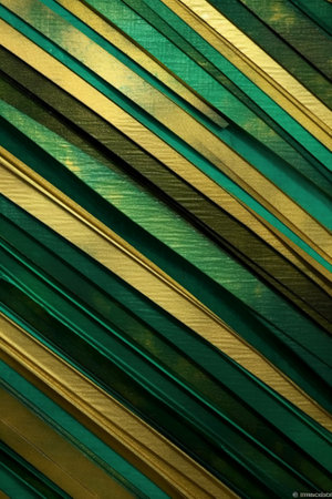 abstract background with stripes of green and yellow colors, design elementの素材