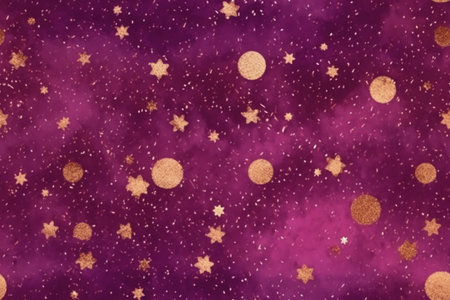 Abstract background with bokeh lights and stars. Illustration.の素材