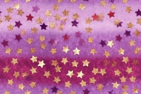 golden stars on a purple background, abstract pattern for design.の素材