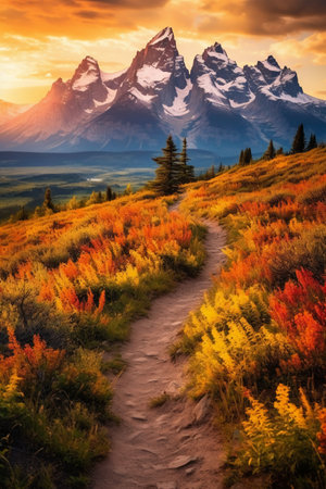Mt. Rainier National Park in autumn, Washington, USAの素材