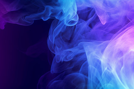 Abstract smoke moves on a black background. Design element. Abstract texture.の素材