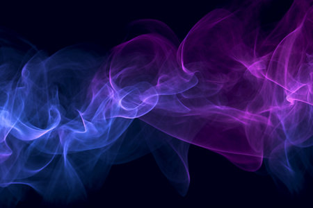 Abstract smoke moves on a black background. Design element. Abstract texture.の素材