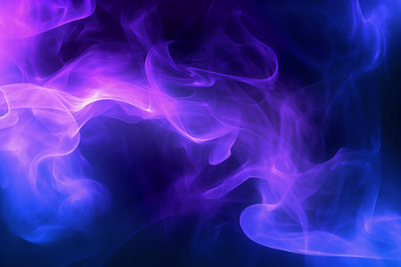 Abstract smoke moves on a black background. Design element for graphics artworks.の素材