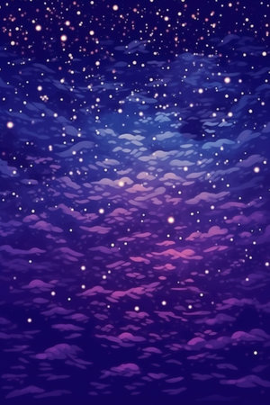 Night sky with stars and clouds. Vector illustration for your design.の素材