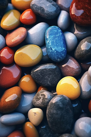 Colorful pebbles background. Colorful pebbles background.の素材